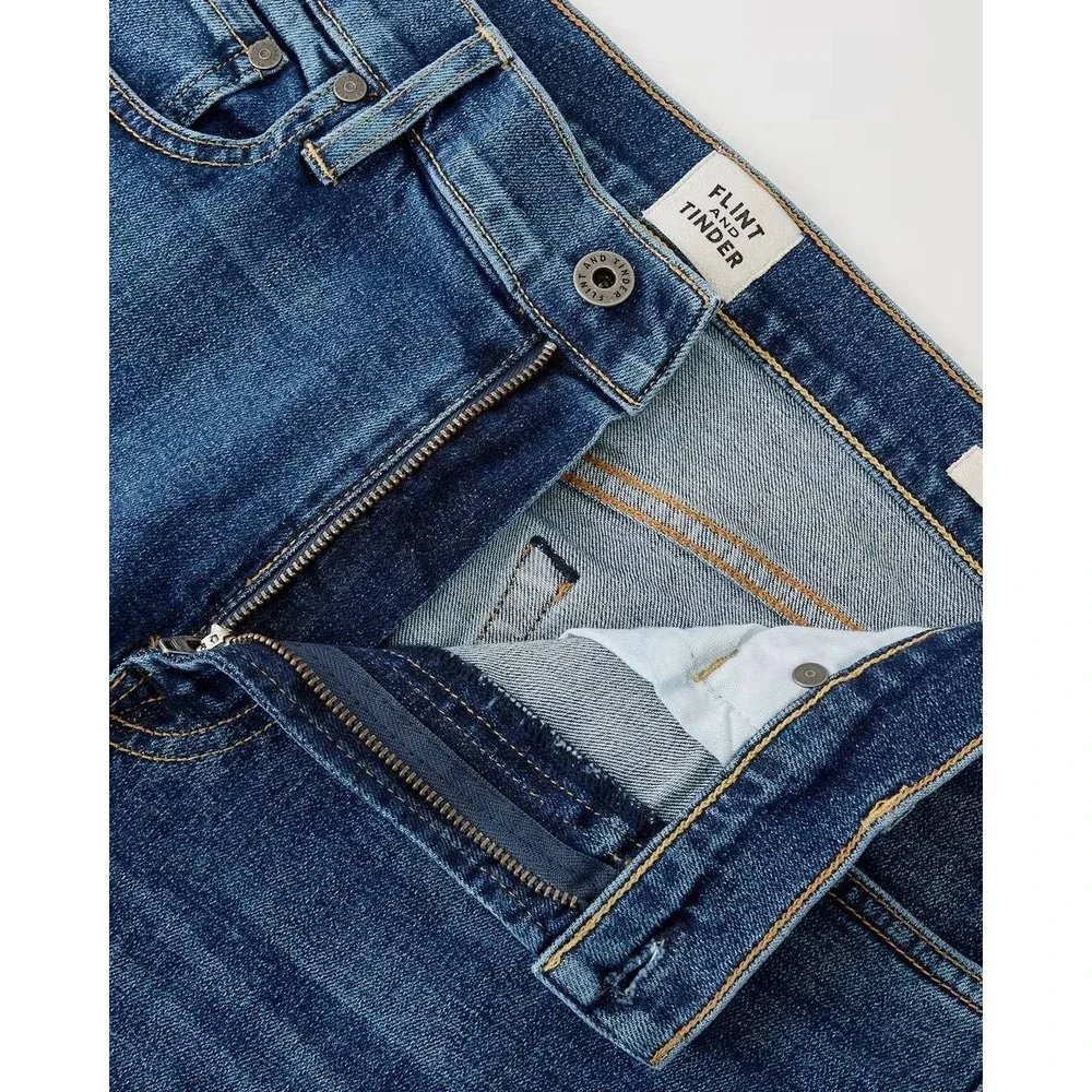 Flint and Tinder HB Slim Fit Stretch Jeans 36x32 Atlantic Wash Huckberry $158